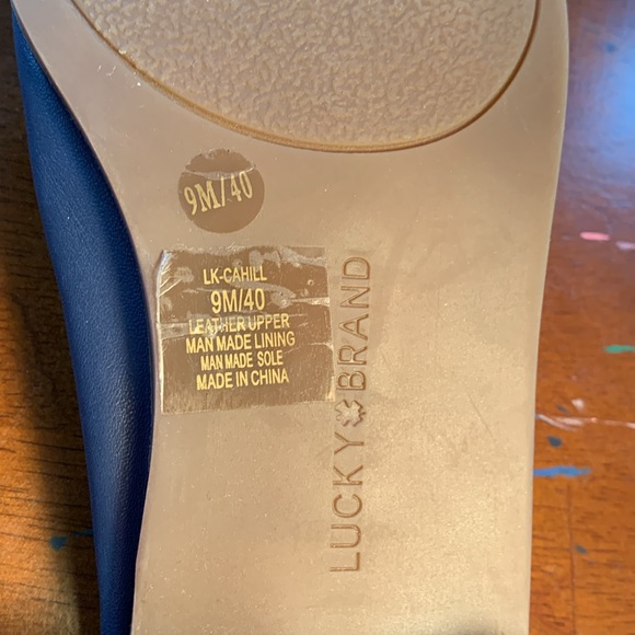 Bundle of 2 pairs of Lucky Brand Cahill Flats Blue and Black - Picture 7 of 9